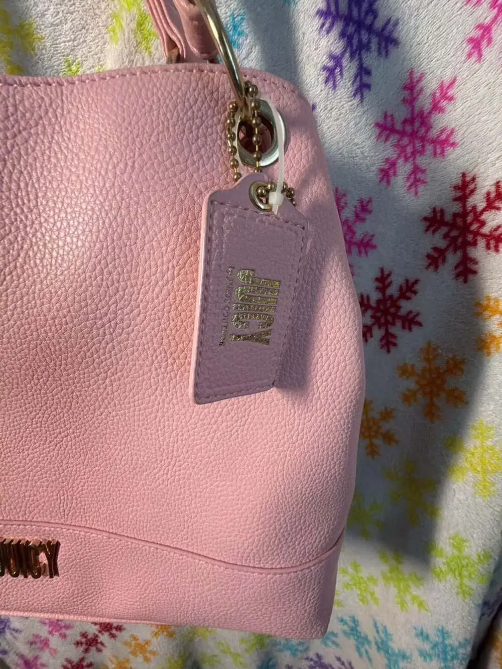 Juicy Couture Faux Leather Pink Shoulder Bag